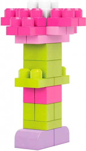 Конструктор MEGA BLOCKS First Builders Building Pink DCH62, 80 шт.