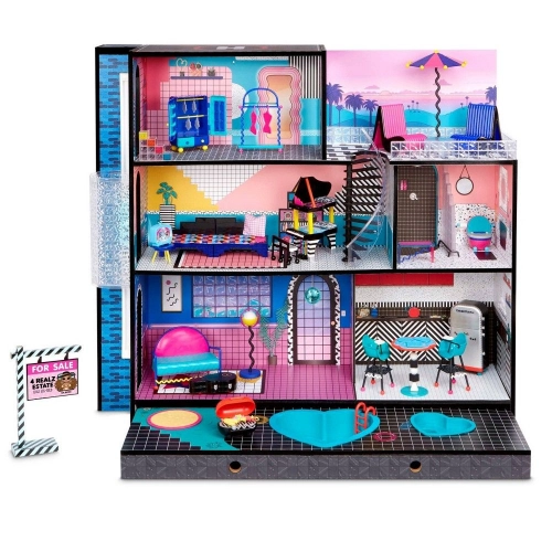MGA LOL New Real Wood Doll House with 85+ Surprises Interaktīvā leļļu māja