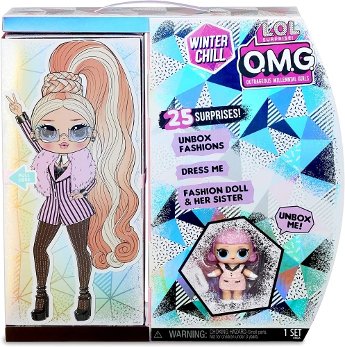 MGA LOL SURPRISE O.M.G. Winter Chill Big Wig & Madame Queen +25 Surprises