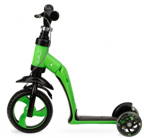Momi Elios skrejritenis-balansa ritenis 2in1 Green