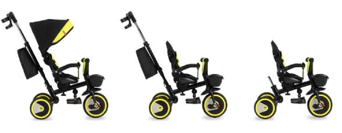 Momi Invidia 360 5in1 Black yellow Bērnu trīsritenis