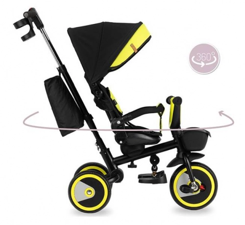 Momi Invidia 360 5in1 Black yellow Bērnu trīsritenis