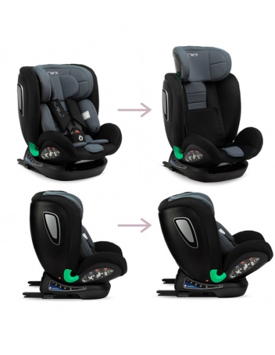 MoMi Urso Black Bērnu autosēdeklis 0-36 kg