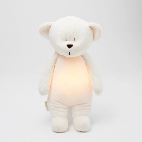 Moonie Organic HUMMING BEAR Cream 2in1 Ночник Мишка для сна с розовым шумом