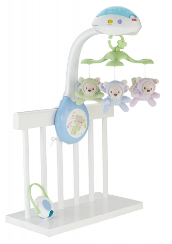 Музыкальная карусель на кроватку Fisher Price Bears Dreams 3-in-1 Projection Mobile CDN41