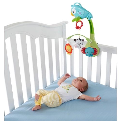 Музыкальная карусель на кроватку Fisher Price Rainforest Friends 3-in-1 Musical Mobile CHR11