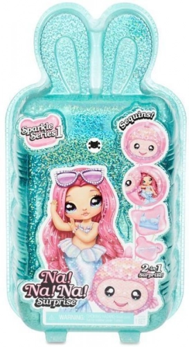 Na! Na! Na! Surprise 2-in-1 Fashion Doll Becky Buckaneer & Plush Pom with Confetti Sparkly Sequined