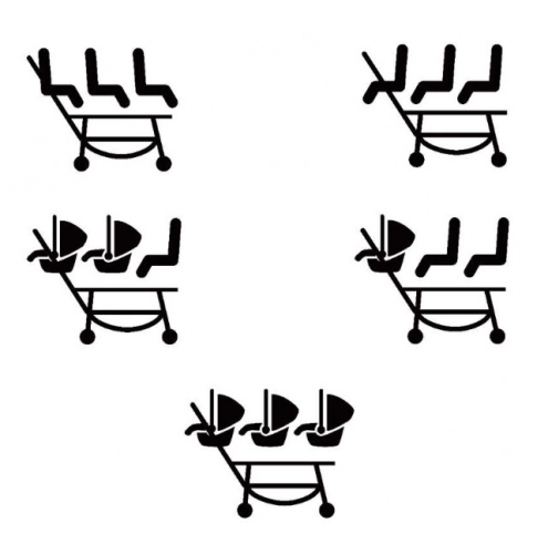 Peg Perego Triplette Piroet Seggliolino Pop up City Grey PACK-000005-000000 Trīnīšu pastaigu rati