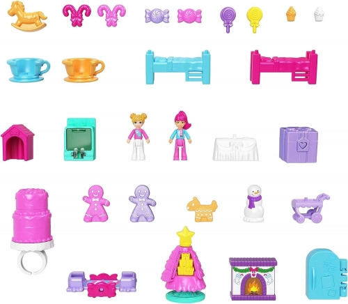 Polly Pocket Advent Calendar Gingerbread House + 25 surprises HKW16 Рождественский Календарь + Кукла