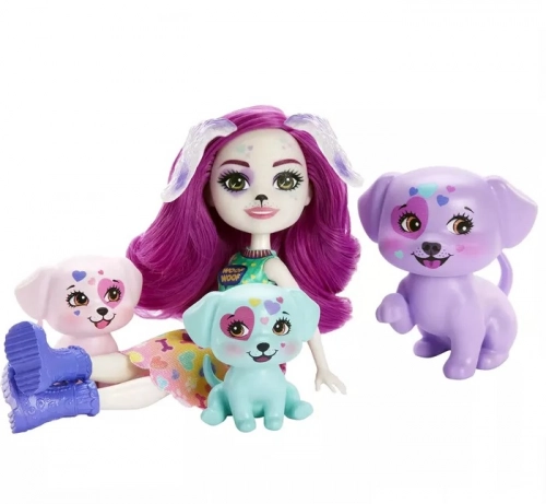Royal Enchantimals Dessa Dalmatian Family HKN14 Lelle ar dzīvniekiem