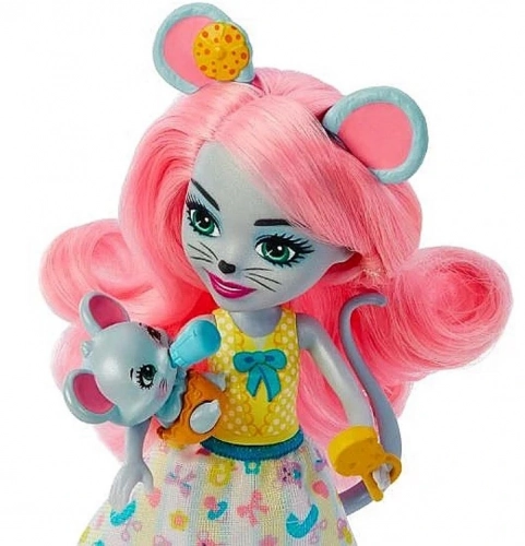 Royal Enchantimals Mauria Mouse Squeaker Family HKR57 Lelle ar dzīvniekiem