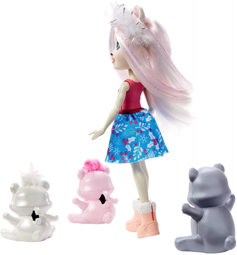 Royal Enchantimals Pristina Polar Bear & Glacier lelle ar dzīvniekiem GJX47