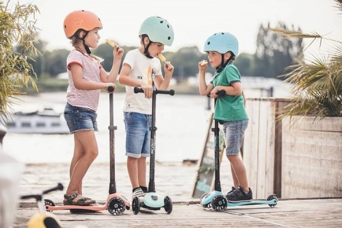Scoot & Ride Peach S/M Pегулируемый шлем для детей (51-55 см)