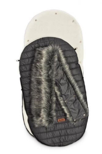 Sensillo Elf Polar Graphite 17 Bērnu ratu guļammaiss 100x46