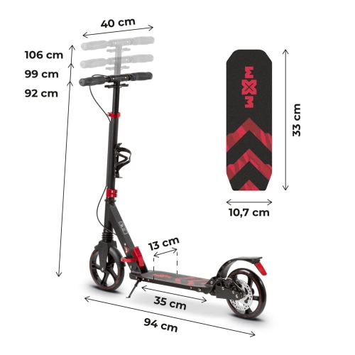Самокат с дисковым тормозом Kidwell WXM RST-A02 Red