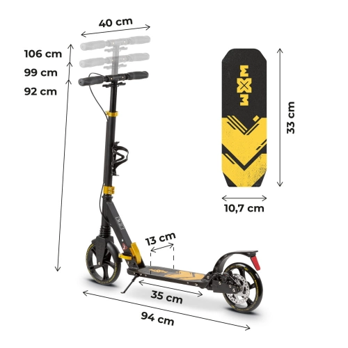 Самокат с дисковым тормозом Kidwell WXM RST-B02 Yellow