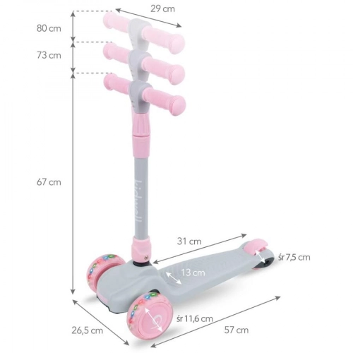 Самокат Kidwell JAX Grey Pink