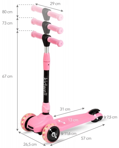 Самокат Kidwell JAX Pink