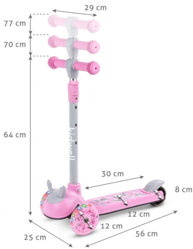 Самокат Kidwell Zoocar Deer pink