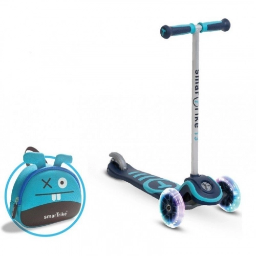 Самокат Smart Trike Scooter T3 + LED колеса + Сумка Mint