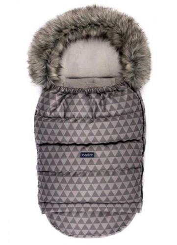 Спальный мешок для коляски Womar GROW UP 2.0 Plush Pastel Geo Grey