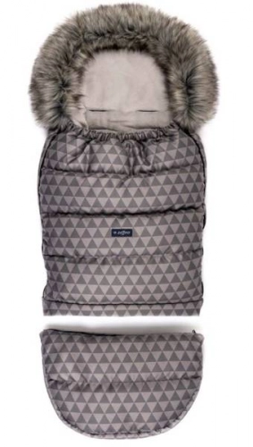 Спальный мешок для коляски Womar GROW UP 2.0 Plush Pastel Geo Grey