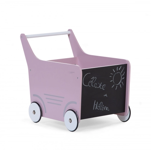 Игрушка-каталка из дерева Childhome Wood Pink