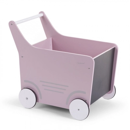 Игрушка-каталка из дерева Childhome Wood Pink