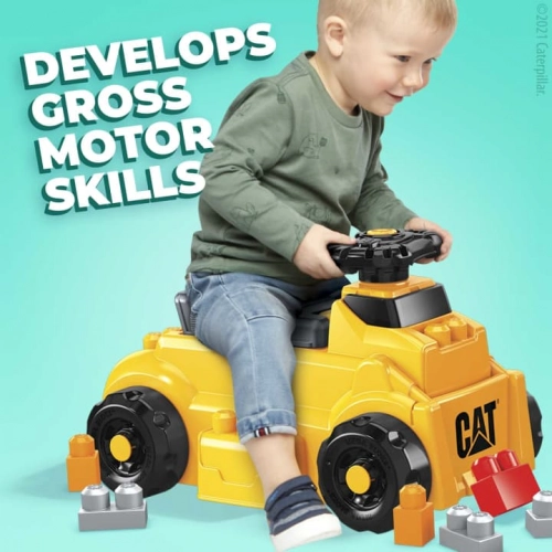 Stumjamā Mašīna Konstruktors Mega Bloks CAT Build 'n Play Ride-On HDJ29