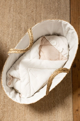 Конвертик - одеялко 75x75 cм Childhome Teddy Jersey Melange Beige / Muslin
