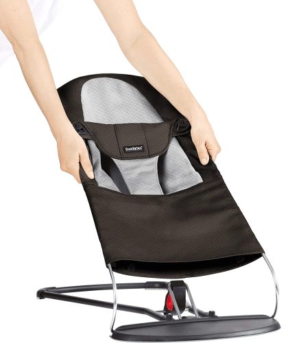 Šūpuļkrēsliņš BabyBjorn Bouncer Balance Soft Mesh black/grey 005028