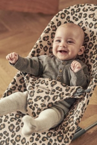Šūpuļkrēsliņš BabyBjorn Bouncer Bliss Cotton Beige leopard 006075