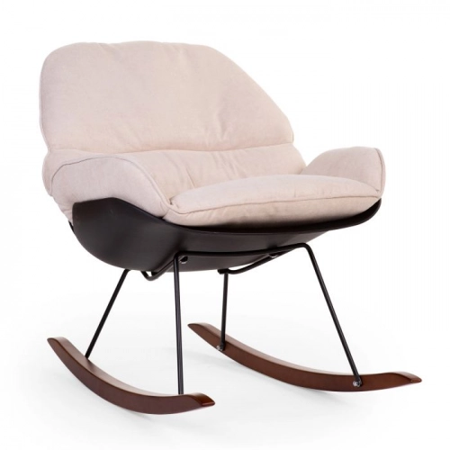 Кресло-качалка для кормления CHILDHOME Rocking Lounge Black off white