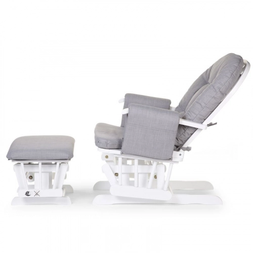 Šūpuļkrēsls māmiņai CHILDHOME Round Beech Canvas grey