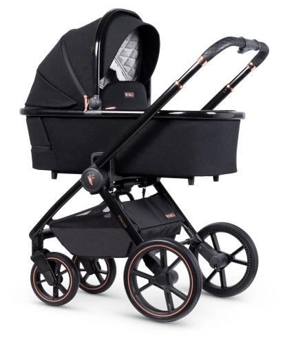 Venicci Tinum SE Stylish Black Bērnu rati 2in1