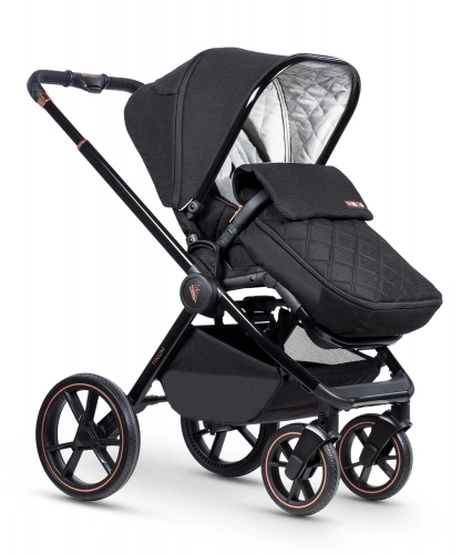 Venicci Tinum SE Stylish Black Bērnu rati 2in1