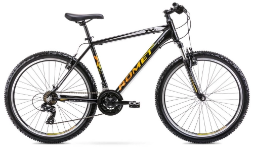 Vīriešu velosipēds Romet Rambler R6.1 26" black/yellow 19L