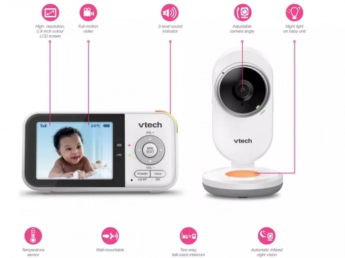 Vtech 2.8" VM3254 Радио и видеоняня Ночник