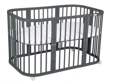 Waldin Graphite Детская кроватка 7в1 + Матрас
