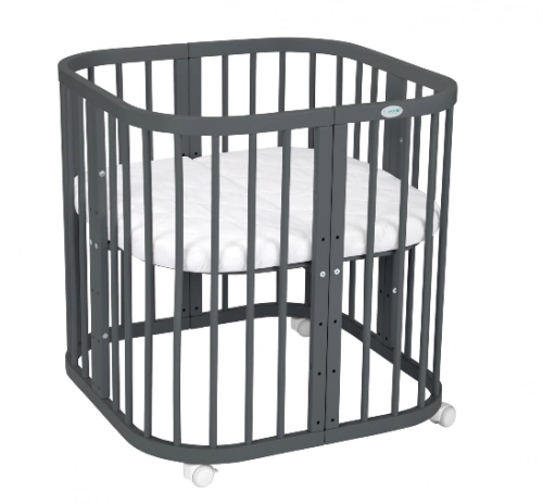 Waldin Graphite Детская кроватка 7в1 + Матрас