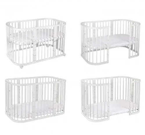 Waldin 7in1 White Bērnu gulta + Matracis