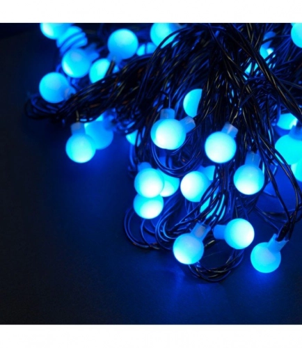 Ziemassvētku virtene Burbuļi Blue 200 LED 17 m