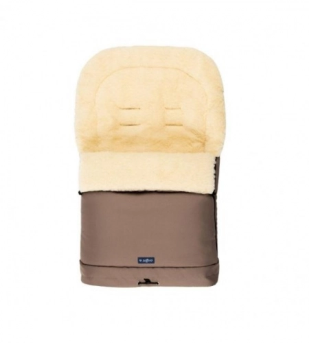Спальный мешок на овечьей шерсти для коляски Womar SLEEP&GROW Wool Dark beige S20-002