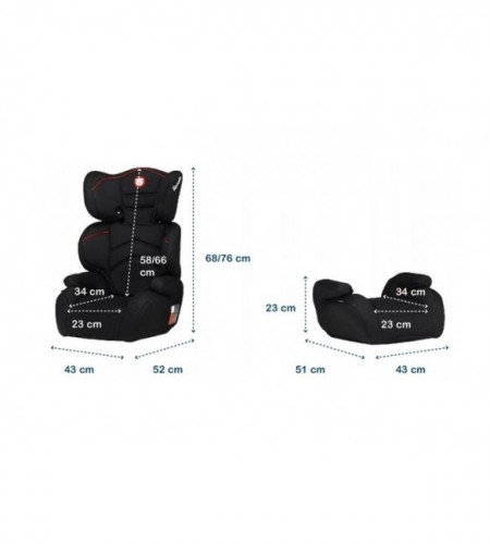 Lionelo LARS sporty black Детское автокресло 15-36 кг