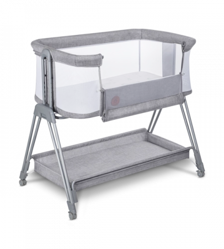 Bērnu šūpulis Lionelo LUNA 2in1 grey concrete