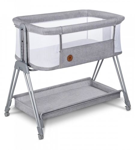 Bērnu šūpulis Lionelo LUNA 2in1 grey concrete