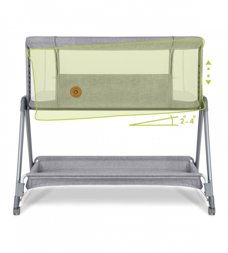 Детская колыбель Lionelo LUNA 2in1 grey concrete