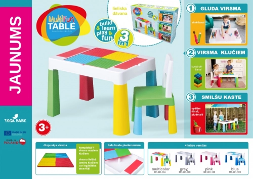 Столик и стульчик TEGGI MULTIFUN grey