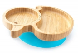 Bērnu Bambusa šķīvis ar piesūcekni Eco Rascals Duck blue