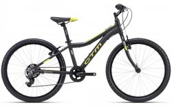 Bērnu velosipēds CTM Rocky 1.0 Black 24"